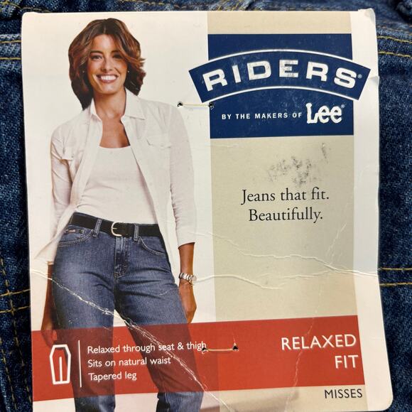 Y2K retro dark wash mom jeans, high waisted, size 12, NWT - Picture 3 of 9